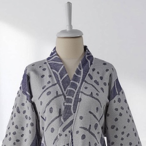 เสื้อคลุมอาบน้ำผ้าฝ้ายตุรกีลายวาฬฉลาม คิโมโน สีฟ้า - Product Image 2