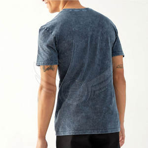 Camisetas de lavado ácido de algodón de alta calidad, camiseta de lavado estampado, camiseta de lavado ácido de manga corta Vintage relajada pesada - Product Image 3