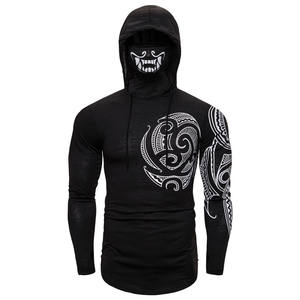 Pull à capuche slim fit Ninja pour la salle de sport, le travail en extérieur, masqué, lourd, vêtements d'hiver, vente en gros OEM, 100% coton respirant en polaire - Product Image 2