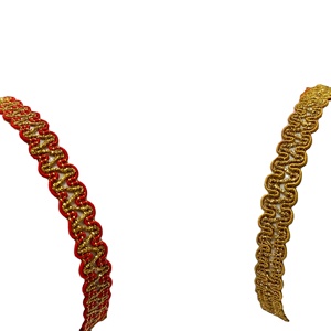 Adorno de encaje con lentejuelas para bufanda y prendas, costura de algodón Gimp, venta al por mayor - Product Image 3