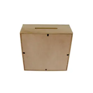 กรอบรูปกระปุกออมสินคุณภาพสูงขนาดเล็ก สำหรับเดินทาง พิมพ์โลโก้ตามสั่งบนวัสดุอะคริลิค MDF เหมาะสำหรับของขวัญและของแจก - Product Image 5