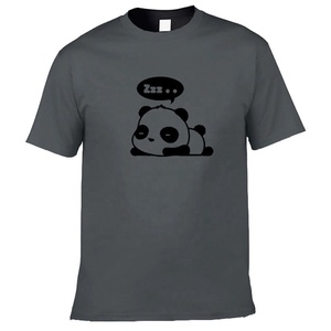 เสื้อยืดพิมพ์ลายการ์ตูนแพนด้าสีเหลืองแบบ OEM คุณภาพสูง ระบายอากาศได้ดี แขนสั้น สไตล์ลำลอง พิมพ์ลายกราฟิก - Product Image 5