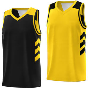 Maillot de basket-ball pour jeunes, réversible, de haute qualité, personnalisable pour toutes les équipes, durable, motif audacieux aux emmanchures, prêt pour l'extérieur, vêtements de sport - Product Image 1