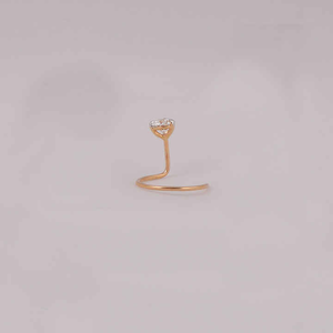 Impresionante Diseño Minimalista, Diamante Cultivado en Laboratorio de Corte Redondo de 0.20 CT, Oro Sólido de 14 Quilates, Pin para la Nariz, Creación de Joyería Especial para Niños - Product Image 5