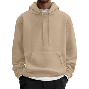 Pull-over unisexe en coton épais Sweat-shirt à capuche personnalisé pour Streetwear Mode quotidienne Technique numérique Teint uni pour l'hiver - Product Image 1