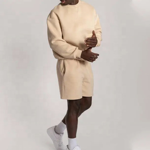 Short-pull-over deux pièces personnalisé pour hommes Combinaison de sport respirante unisexe Vêtements de jogging pour l'été Style décontracté Survêtement Sweat Outfit - Product Image 2