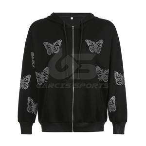 Ensemble de survêtements avec strass Veste ornée de paillettes et joggers Survêtement avec strass pour hommes Tenue tendance de style de rue - Product Image 4