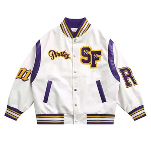 Personalizado Nueva calidad superior Último estilo OEM Hombres Mujeres Bordado Satén Bomber Chaquetas de béisbol - Product Image 3