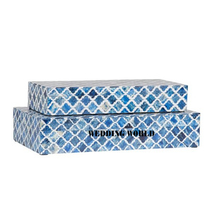 Boîte à bijoux en bois nacre de qualité supérieure, faite à la main, boîte de rangement de créateur, forme personnalisée, vente en gros de boîtes à bijoux en bois - Product Image 3