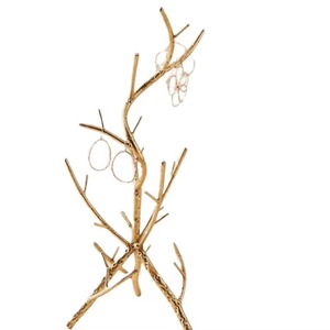 Support élégant de bijoux de branche d'arbre d'or pour des boucles d'oreilles colliers anneaux organisateur artistique en métal pour la décoration de vanité et de chambre - Product Image 4
