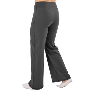 Latest Design 90% Polyester 10% Spandex Knitted Yoga Wear Mid Waist Gym Workout Training Quick Dry Breathable Women's <b>Leggings</b> - Product Image 2