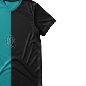 Maillot de Floorball Personnalisé Bleu Sarcelle et Noir à Panneaux Séparés en Polyester, Séchage Rapide et Respirant, pour Entraînement d'Équipe de Club - Product Image 4