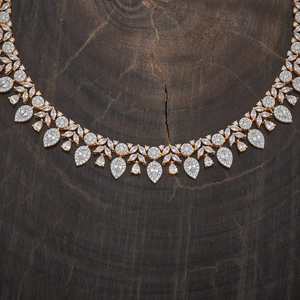 Zircon Necklace 185310 Elegant <b>Wedding</b> <b>Accessory</b> with Dazzling Zircon Stones - Product Image 5