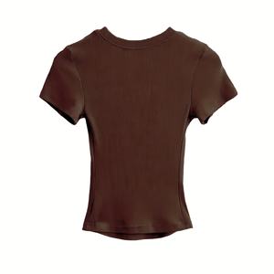 Camiseta Corta Informal para Mujer, de Manga Corta, Ligera, para el Verano, Moda Diaria - Product Image 1