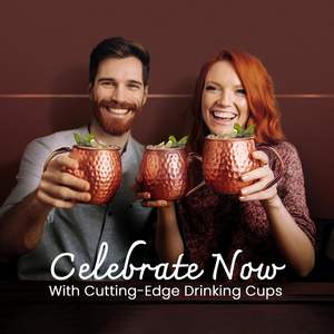 Venta caliente martillado cobre puro Moscú Mule tazas 450mL a 550ml mango de cobre koi Bar Hotel restaurante vajilla servicio - Product Image 6