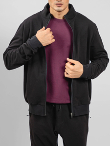 High Quality Custom <b>Men</b> Front Full Zipper Jogging Wear Set Custom logo <b>Track</b> Suit With Mock Neck <b>Jacket</b> - Product Image 5