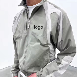 Chaqueta y Pantalón con Cremallera, 100% Nailon, Grueso, Logotipo Personalizado, Hombros Caídos, Cortavientos, Chándal para Hombre - Product Image 5