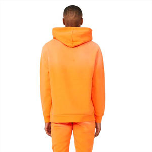 Conjunto de Sudadera con Capucha y Pantalones Deportivos Color Naranja Invernal Personalizado, Diseño de Salpicaduras de Pintura, Sudadera Unisex de Forro Polar, Chándal Informal, 100% Algodón - Product Image 5