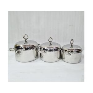 Casserole en acier inoxydable avec différentes tailles Ensemble de trois aliments servant marmite à des prix raisonnables - Product Image 1