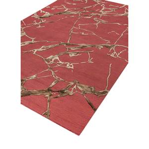 Alfombra de Lana y Viscosa Tejida a Mano Genesis, Diseño Abstracto Rojo Naranja para Decoración de Sala de Estar, Pasillo, TNQ-4390, Alfombra para Sala de Estar - Product Image 2