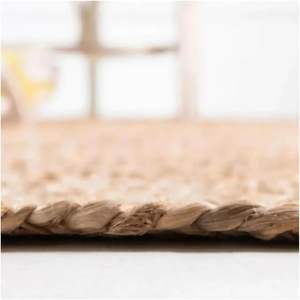 Fait à la main moderne 3x3 pieds rond intérieur Jute tapis ferme esthétique décor à la maison pour chambre cuisine salon - Product Image 4