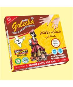 Fournisseur direct d'usine de cônes de henné pour ongles Golecha Maroon, henné naturel pour ongles pour les mariages et les fêtes, disponible au prix de gros - Product Image 2