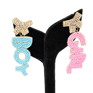 Pendientes de Letras con Cuentas Hechos a Mano, Estilo Bohemio y Moderno para Mujer, Pendientes de Alfabeto Personalizados, Joyería de Moda Bohemia - Product Image 1