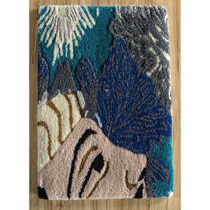 Tapis rectangulaire en laine et viscose bleu, tufté à la main, design abstrait, Jaipur Wunderkammer Top-9063, pour la maison, le salon, le couloir - Product Image 1