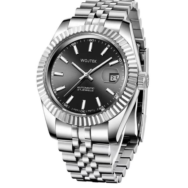 High Quality Sapphire Crystal Automatic Watch for Men Wholesale Fashion White Gold Luxury Mechanical Watch