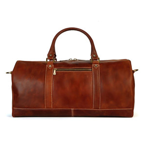 Sacs de voyage en cuir véritable faits à la main de haute qualité, polyester écologique, compagnon de voyage spacieux, rangement confortable, transport facile - Product Image 1