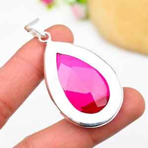 Pendentif Rubellite en argent sterling 925, collier en pierres précieuses fait à la main, bijoux, cadeau de vacances unique pour femmes, tendance - Product Image 6