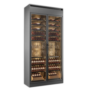 Alta vendita di lusso Custom Wine Cooler illuminazione a LED Wine Fridge Cabinet <span class=keywords><strong>con</strong></span> porta in vetro modalità di raffreddamento ad aria - Product Image 6