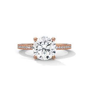 แหวนหมั้นแต่งงานที่ได้รับการรับรองมาตรฐาน IGI 18K สไตล์วินเทจตัด VVS D สี CVD ห้องปฏิบัติการปลูกเพชรสำหรับปาร์ตี้เทคโนโลยี - Product Image 1