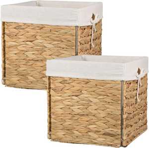 Panier de rangement en jacinthe d'eau à prix avantageux, écologique, multifonctionnel, fait à la main, panier à linge, organisation de la salle de bain, fabriqué au Vietnam - Product Image 2