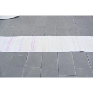 พรมวินเทจขนาด 1.6x8.9 ฟุต สีขาวชมพู ลายพรางตุรกี ทำจากขนสัตว์ - Product Image 2