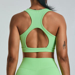 Soutien-gorge de sport pour femme, logo personnalisé, maintien élevé, sexy, sans couture, nouveautés, doux, respirant, haut de yoga - Product Image 2