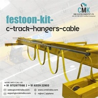 Système de rail festoné C RAIL TC3032 pour grue EOT avec contacts et boîtier en acier inoxydable, tous accessoires inclus, 30x32x1.5mm pour la marque