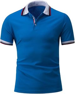 Polo de hombre de talla grande con logotipo personalizado impreso OEM, uniforme unisex, Polo de golf liso de secado rápido para hombre - Product Image 1