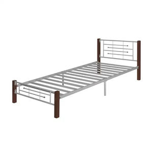 Plate-forme de lit moderne simple BF-107 dernier modèle avec panneau en bois massif en fer et MDF pour chambre à coucher de Malaisie - Product Image 6