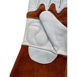 Gants de soudage TIG 16 ''Gants de soudeur étendus en cuir de vachette isolés anti-brûlure pour soudeuse MIG de cheminée de barbecue - Product Image 5
