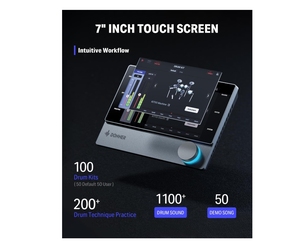 Batería Electrónica BackBeat de Alta Calidad, Nueva, con Pantalla Táctil de 7 Pulgadas de Alta Tecnología y 1126 Sonidos, Asientos para Batería DT-150 - Product Image 5