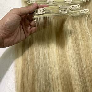 Factory Price Vietnamese <b>Hair</b> Seamless Clip <b>In</b> <b>Hair</b> <b>Extensions</b> Super Double Drawn Highlight Color <b>Hair</b> <b>Extensions</b> Clip <b>In</b> - Product Image 6