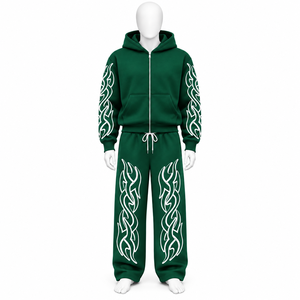 Conjunto Deportivo de 2 Piezas para Hombre, Ligero, con Capucha, Transpirable, Estilo Urbano, Efecto Desteñido, Último Modelo - Product Image 1