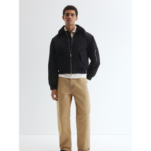 2026 Customized Bomber Jacket <b>Men's</b> <b>Leather</b> Wholesale Warm Original Custom Logo Winter Waterproof Streetwear Puffer Jacket - Product Image 5