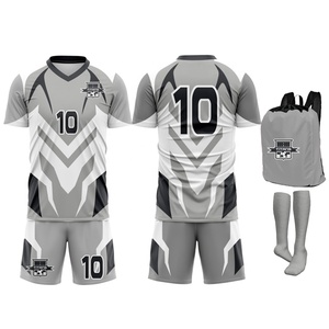 Maillot de football professionnel pour homme, col en V, 100 % polyester respirant, personnalisé, de haute qualité, uni, pour club de football - Product Image 1