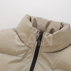 Veste d'hiver décontractée légère pour hommes 100% polyester Gilet bouffant à col montant de haute qualité sans capuche chaude - Product Image 3