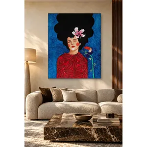Impression sur toile Fida Winking Girl and Toucan - Product Image 5