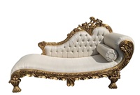 Fauteuils de salon de luxe de style baroque vintage, construction en teck, pour la maison, le salon - taille et couleur personnalisables