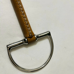 Mors de cheval en cuir artisanal avec anneau en D, équipement équestre de qualité supérieure - Product Image 5