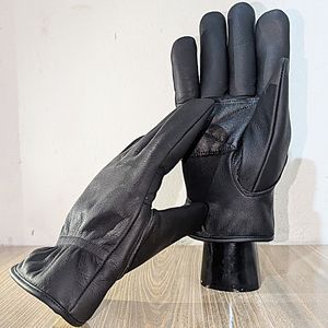 Guantes de Conducción de Algodón Negro Genuino, Corte 5, Forro de Kevlar, Recubrimiento de Látex, Impermeables, Resistentes al Calor, para Motociclismo y Trabajo - Product Image 4